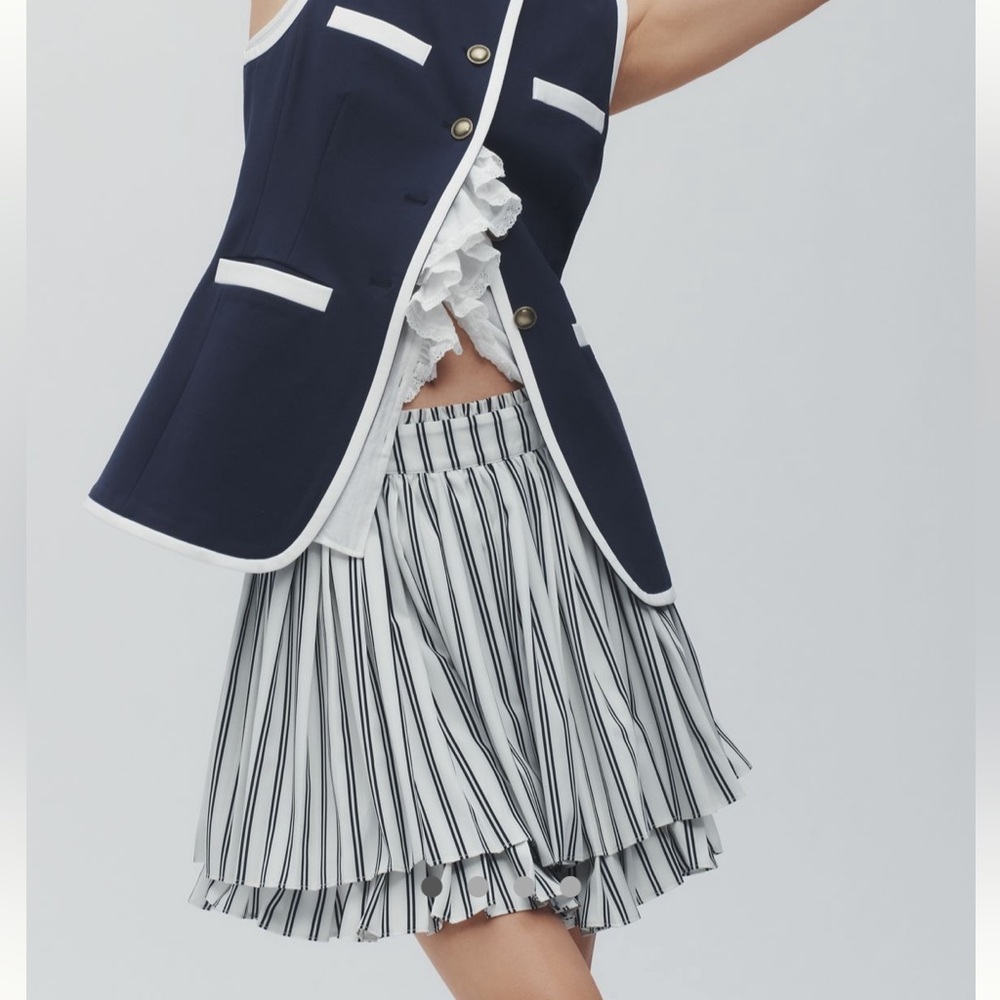 Maeve Flirty layered full mini Skirt